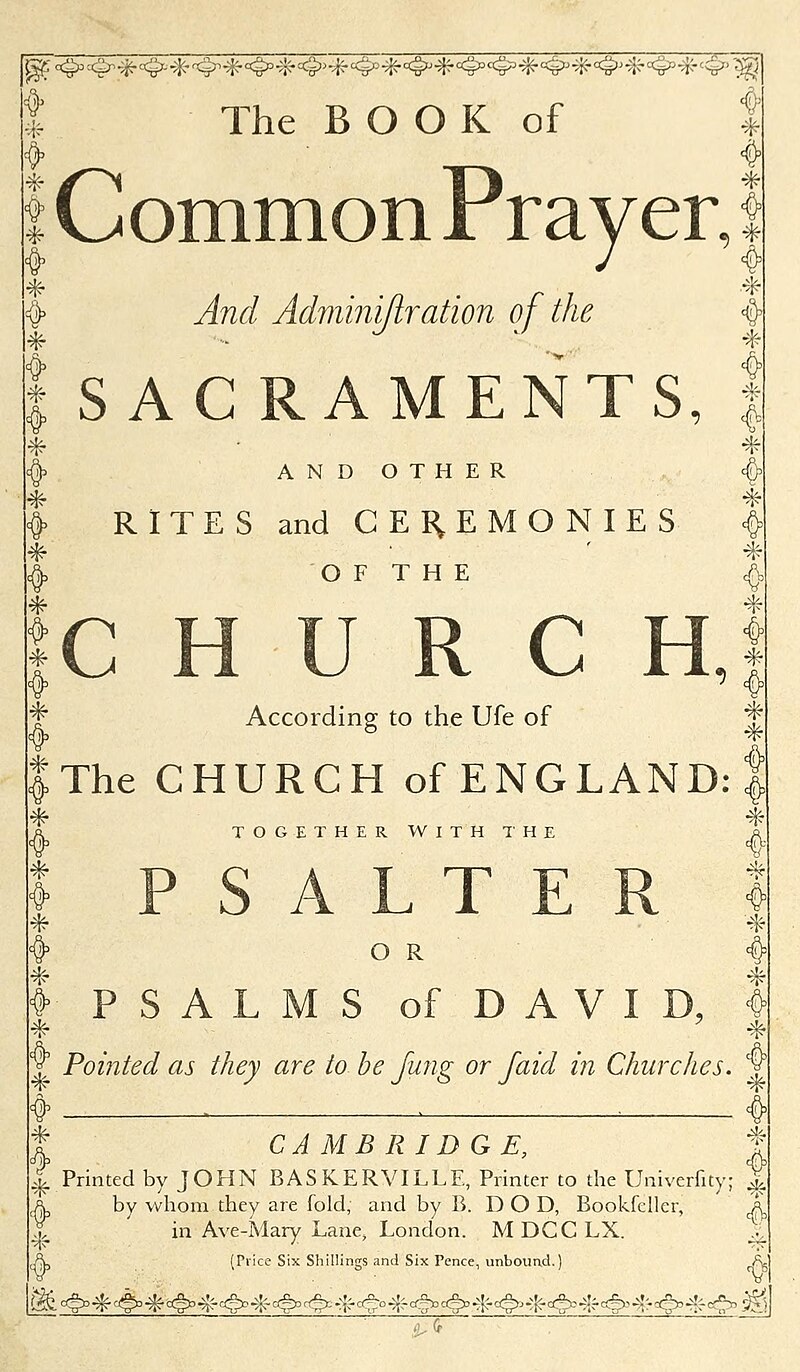 Book of Common Prayer 1662